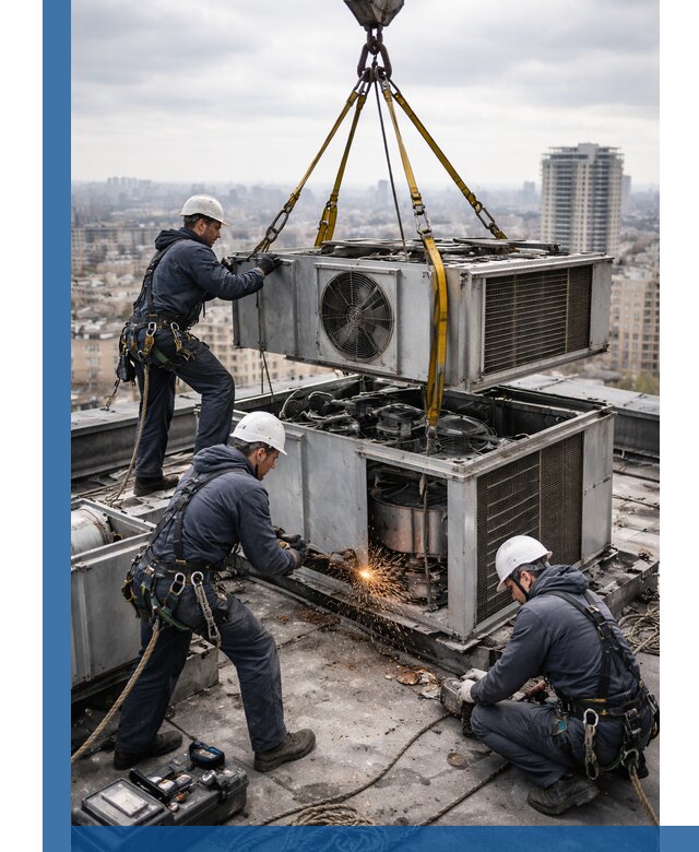 Демонтаж крышной установки в Нижнем Новгороде любой сложности