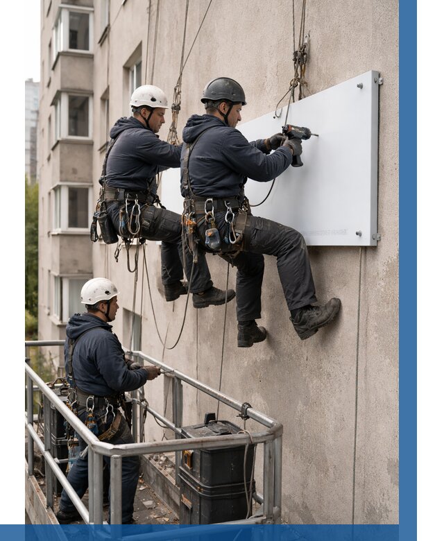 Монтаж табличек и указателей в Нижнем Новгороде от 3647 р. | ВЫСОТНИК-Ннн