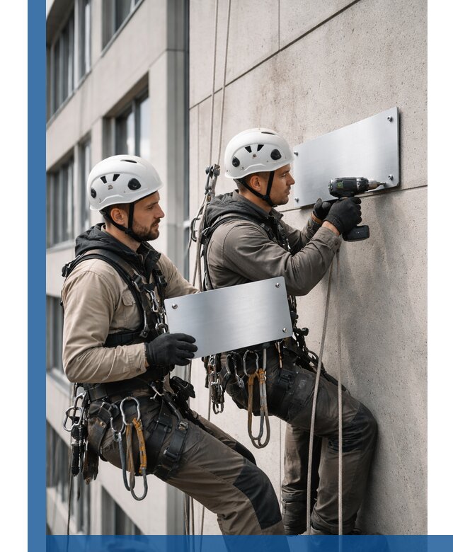 Монтаж табличек и указателей в Нижнем Новгороде для зданий и сооружений