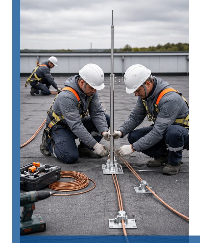 Монтаж молниезащиты на кровле в Нижнем Новгороде под ключ с гарантией