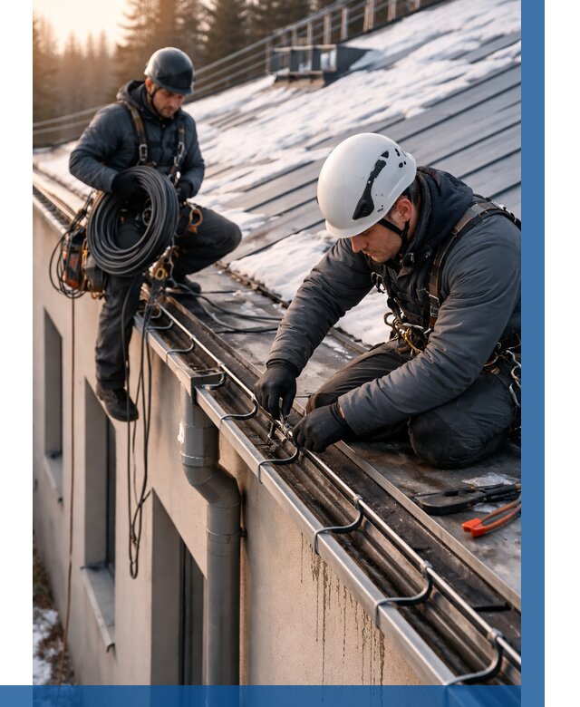 Монтаж греющего кабеля на кровле в Нижнем Новгороде от 469 р. | ВЫСОТНИК-Ннн