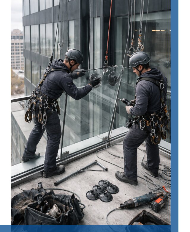 Монтаж стеклянных ограждений в Нижнем Новгороде от 2605 р. | ВЫСОТНИК-Ннн