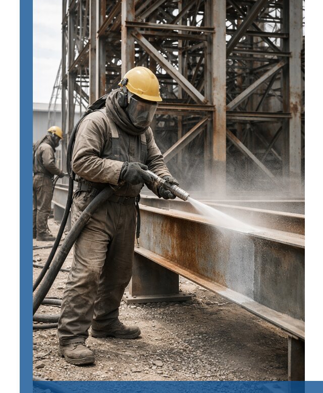 Пескоструйная очистка металлоконструкций в Нижнем Новгороде промышленная