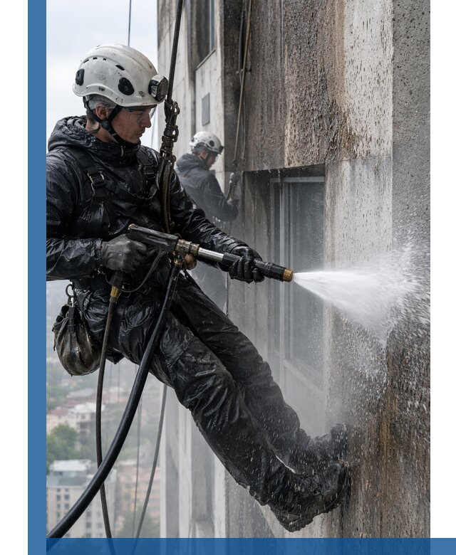 Гидроструйная очистка фасадов и конструкций в Нижнем Новгороде