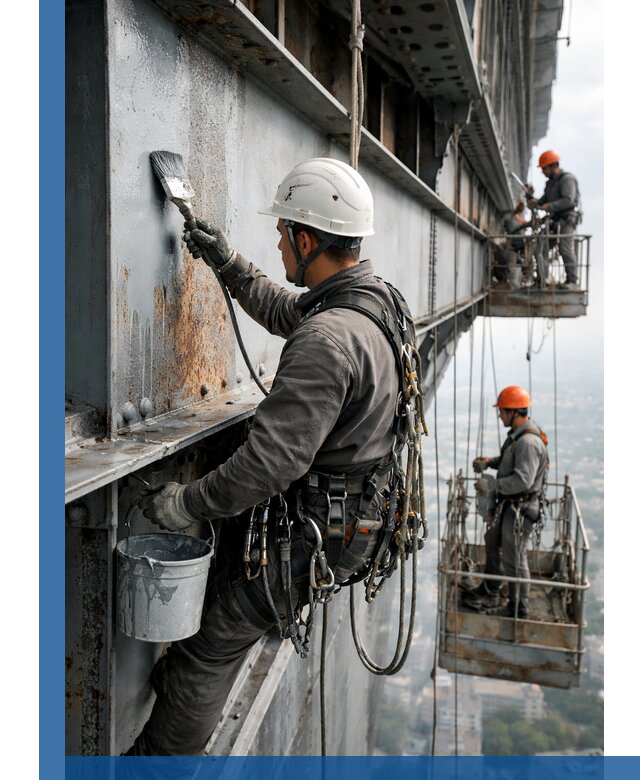 Покраска металлоконструкций на высоте в Нижнем Новгороде профессионально