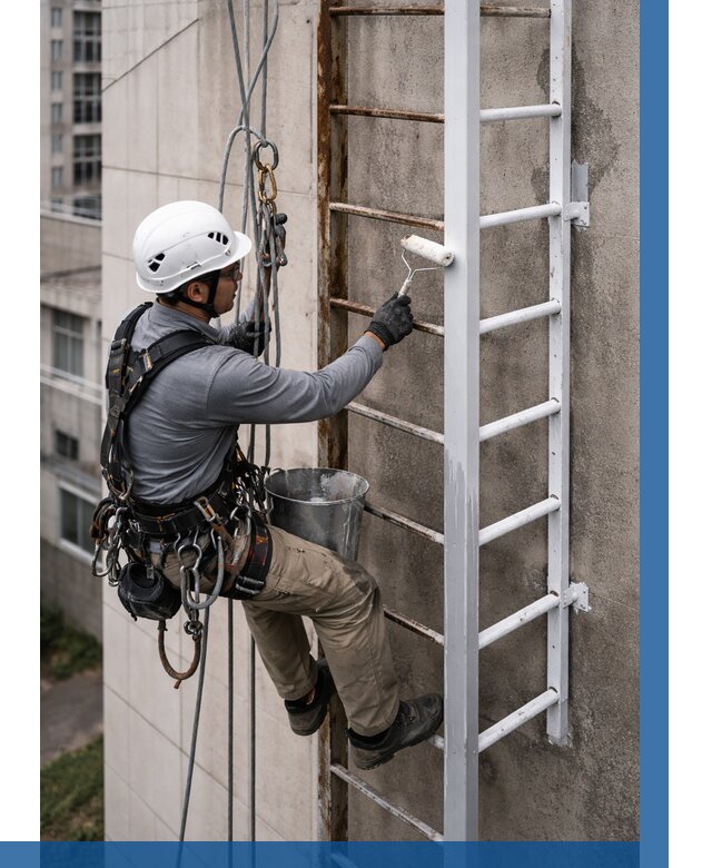 Покраска пожарных лестниц в Нижнем Новгороде от 4689 р. | ВЫСОТНИК-Ннн