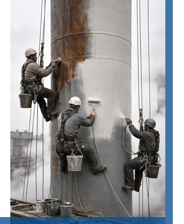 Покраска дымовых труб в Нижнем Новгороде от 8858 р. | ВЫСОТНИК-Ннн