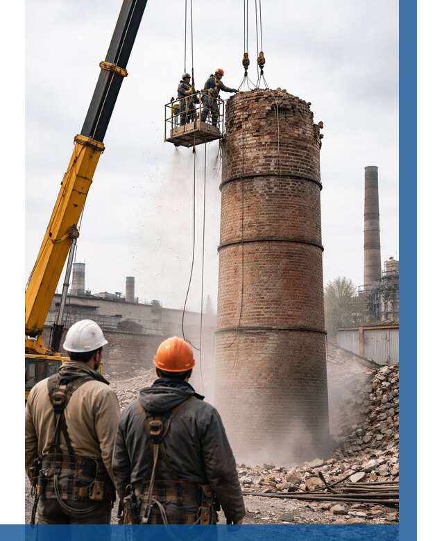 Демонтаж дымовой трубы в Нижнем Новгороде от 93789 р. | ВЫСОТНИК-Ннн, смета