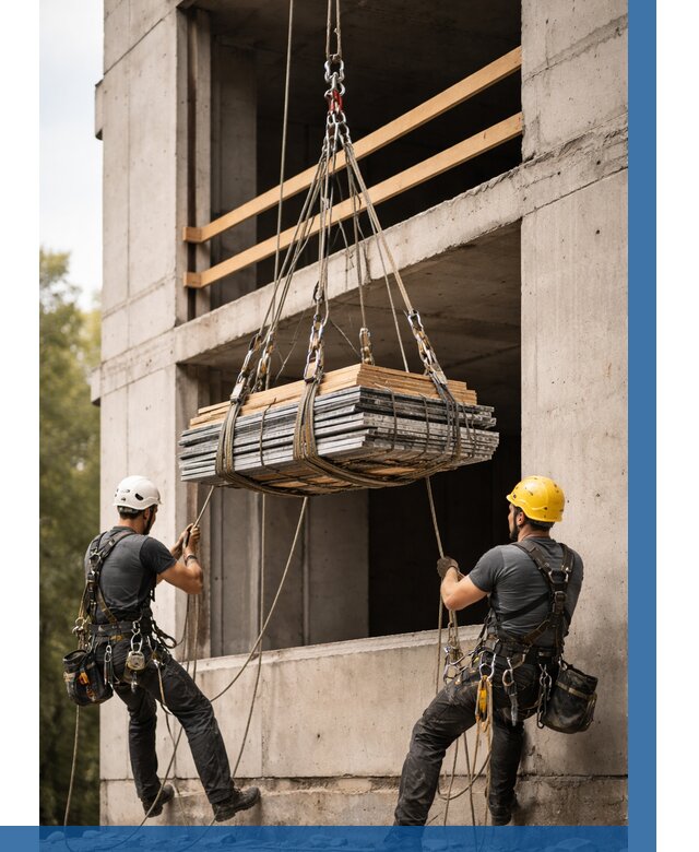 Подъем материала на этаж веревками в Нижнем Новгороде от 1563 р. | ВЫСОТНИК-Ннн