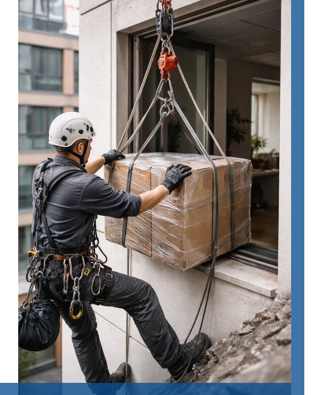 Подъем груза через окно в Нижнем Новгороде от 4689 р. | ВЫСОТНИК-Ннн