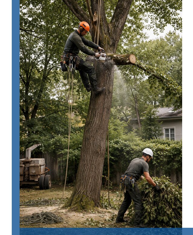 Кронирование деревьев в Нижнем Новгороде, безопасная высотная обрезка