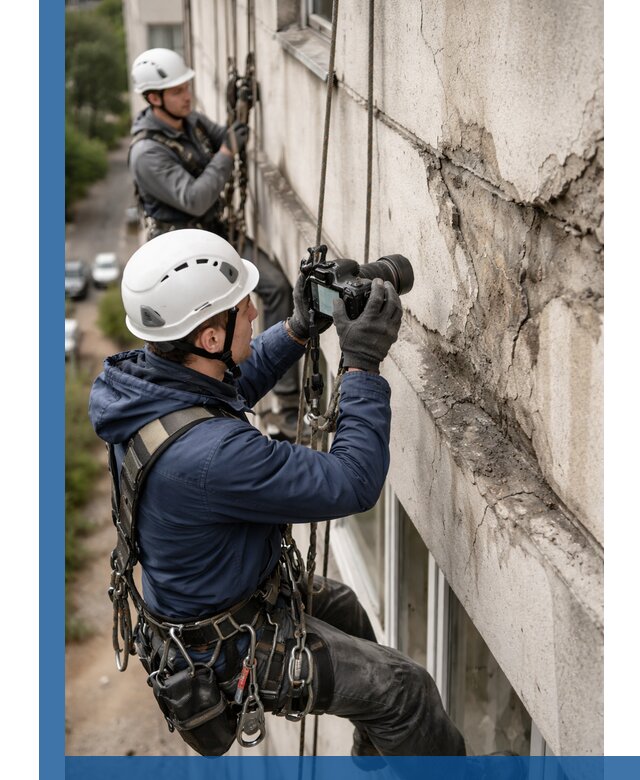 Фотофиксация дефектов фасада с высотной съемкой в Нижнем Новгороде