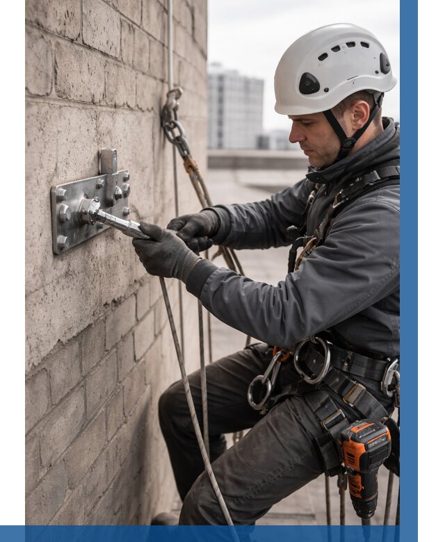 Установка анкерных точек в Нижнем Новгороде от 3647 р. | ВЫСОТНИК-Ннн