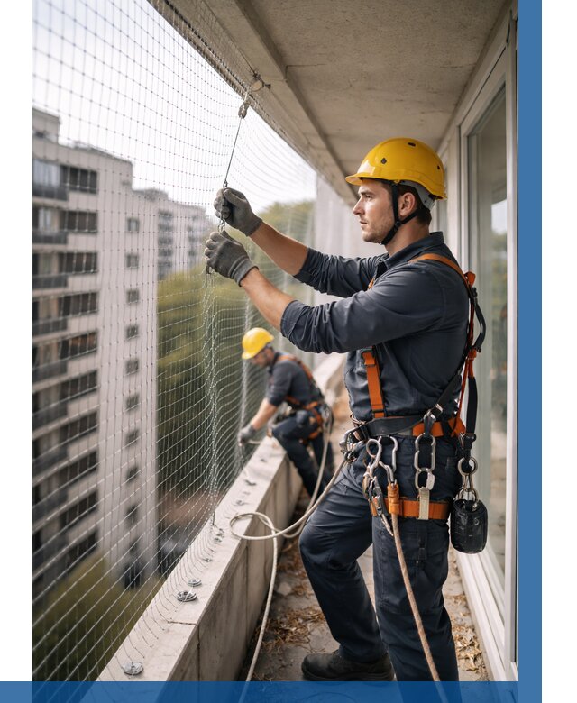 Монтаж сетки от птиц в Нижнем Новгороде от 4689 р. | ВЫСОТНИК-Ннн