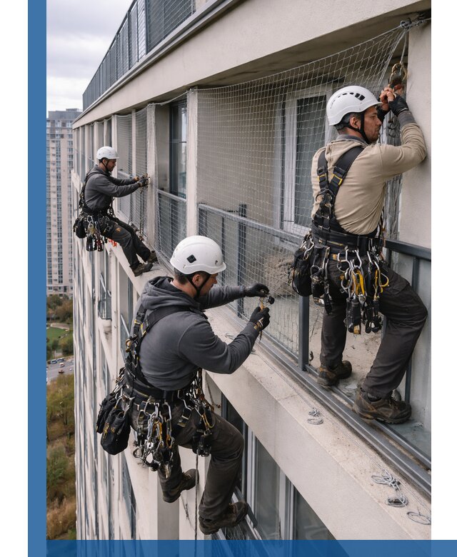 Профессиональный монтаж защитной сетки от птиц в Нижнем Новгороде