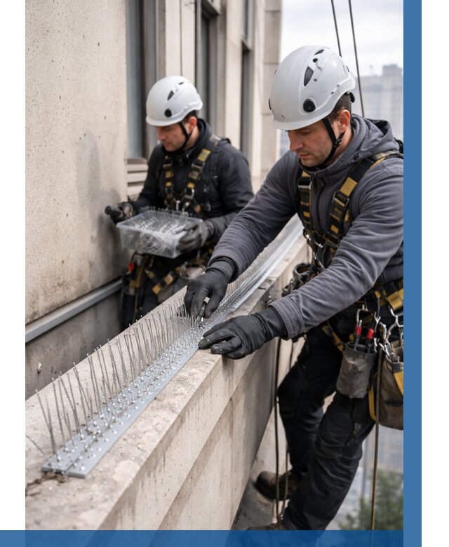 Установка шипов от птиц в Нижнем Новгороде от 886 р. | ВЫСОТНИК-Ннн